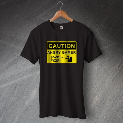 Caution Angry Gamer Glass Tankard