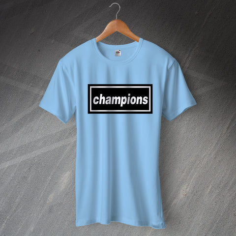 Manchester City Football T-Shirt Champions