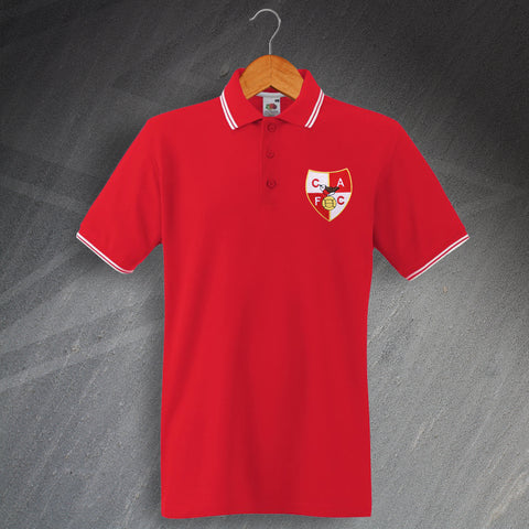 Charlton Football Polo Shirt Embroidered Tipped 1946