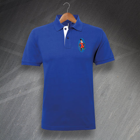 Chelsea Football Polo Shirt Embroidered Classic Fit Contrast 1933