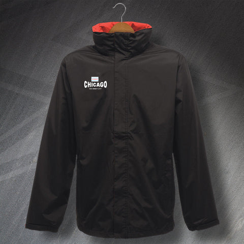 Chicago The Windy City Embroidered Waterproof Jacket