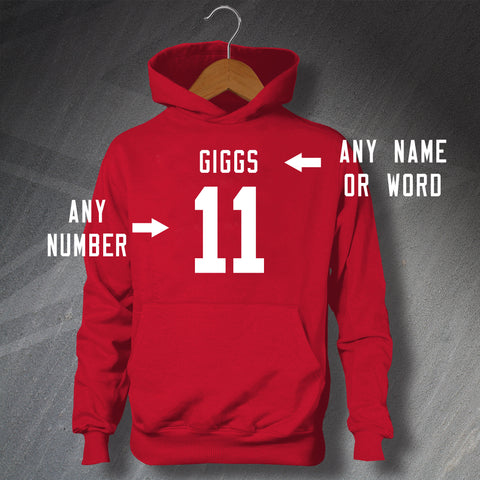 Personalised Unisex Hoodie with any Word & Number