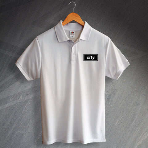 City Embroidered Football Polo Shirt