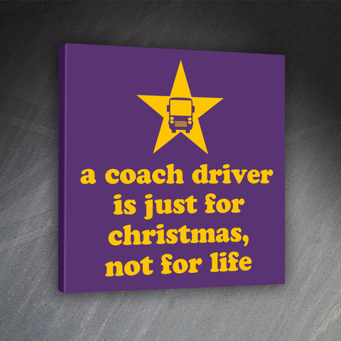 Coach Driver Christmas Canvas Print