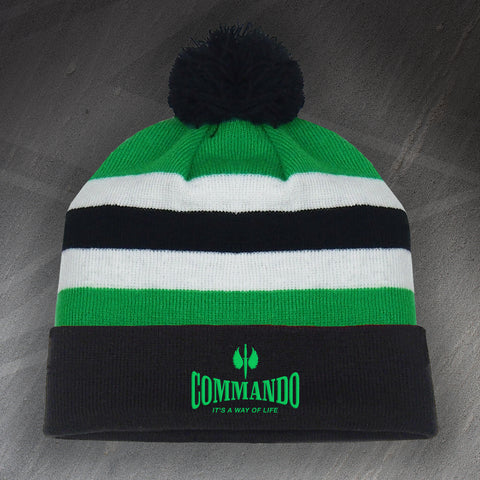 Commando Bobble Hat Embroidered It's a Way of Life