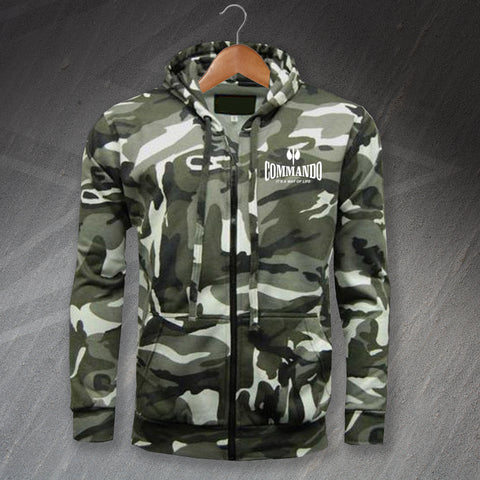 Commando It's a Way of Life Camouflage Hoodie