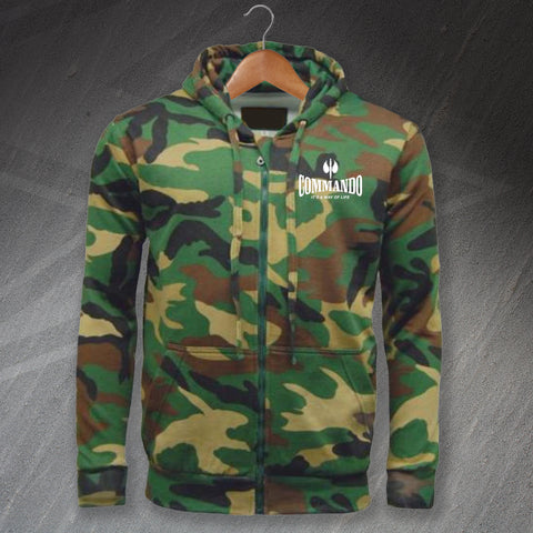 Commando It's a Way of Life Camouflage Hoodie