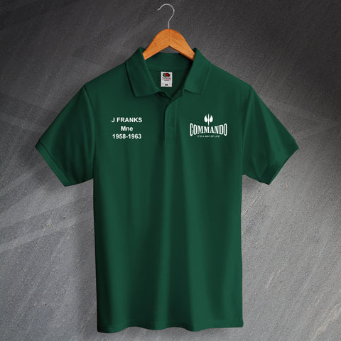 Commando Polo Shirt Printed Personalised It's a Way of Life