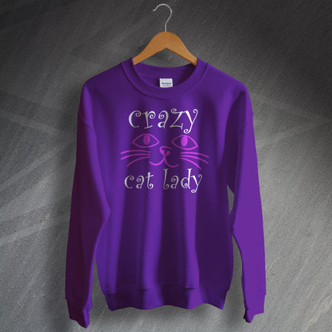 Crazy Cat Lady Face Sweatshirt