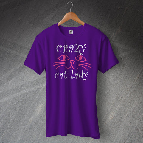 Crazy Cat Lady Face T-Shirt