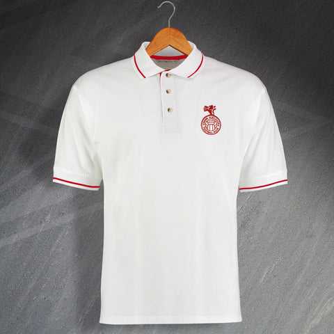 Crewe Football Polo Shirt Embroidered Contrast 1975
