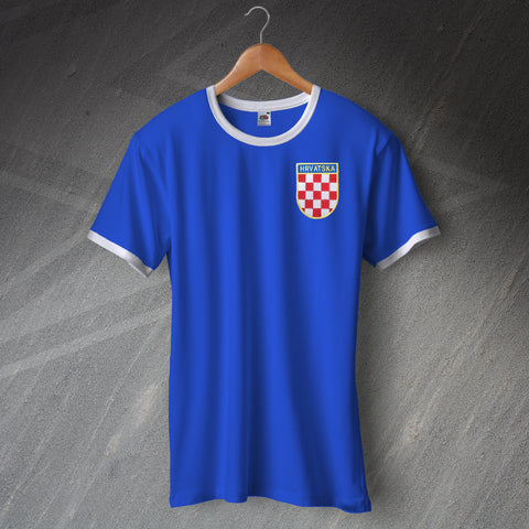 Croatia Football Shirt Embroidered Ringer 1960s