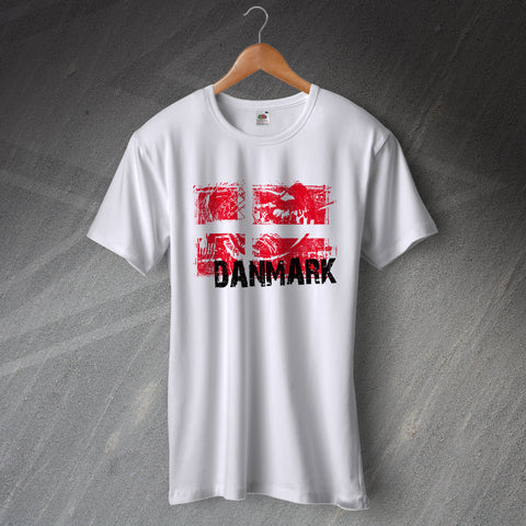 Denmark T-Shirt Grunge Flag of Denmark