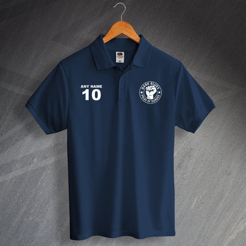 Dark Blues Pride of Dundee Printed Polo Shirt Personalised with Name & Number