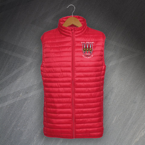 Retro Dial Square Embroidered Tribe Fineline Padded Gilet