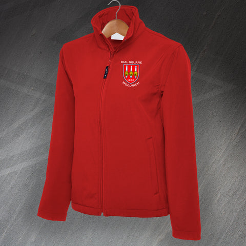 Arsenal Football Softshell Jacket Embroidered Full Zip Dial Square