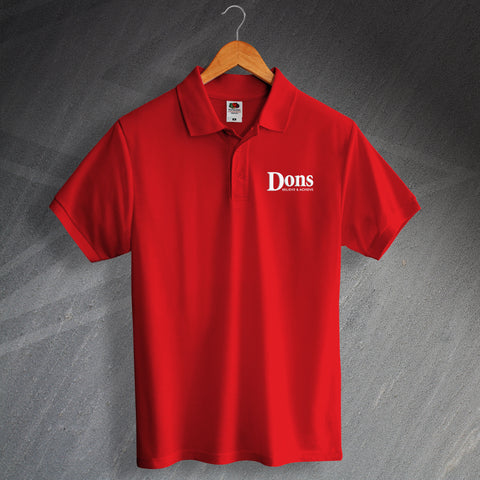 Aberdeen Football Polo Shirt Embroidered Dons Believe & Achieve