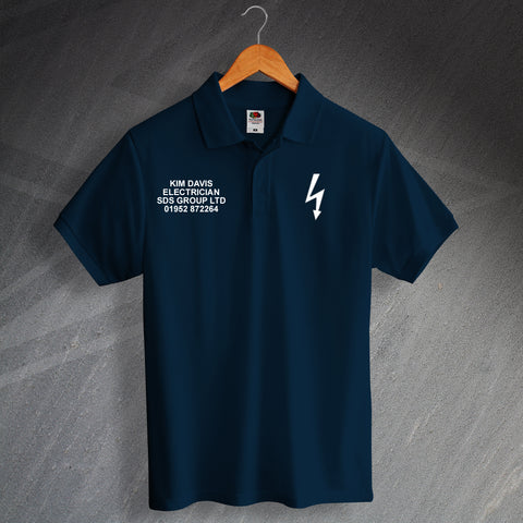Electrician Polo Shirt Personalised Name & Company Details