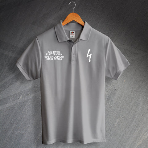 Personalised Electrician Polo Shirt