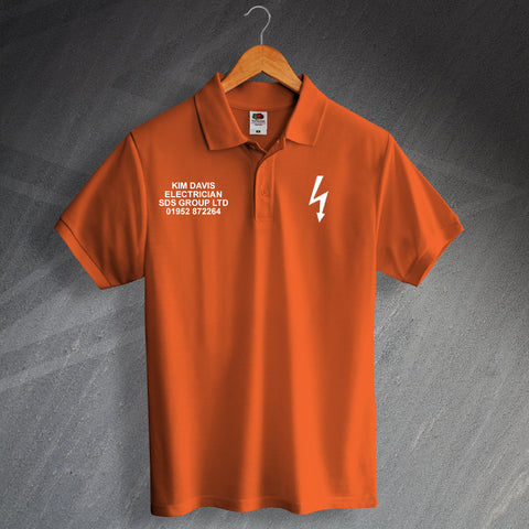 Personalised Electrician Polo Shirt