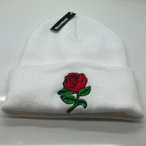 Retro England Rugby Embroidered Beanie Hat
