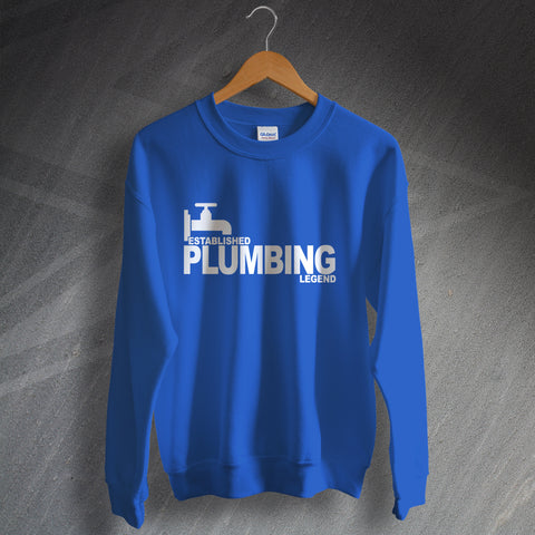 Plumber Sweatshirt Established Plumbing Legend