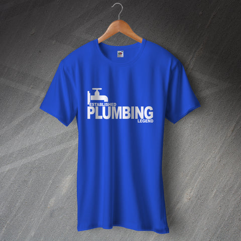 Plumber T-Shirt Established Plumbing Legend
