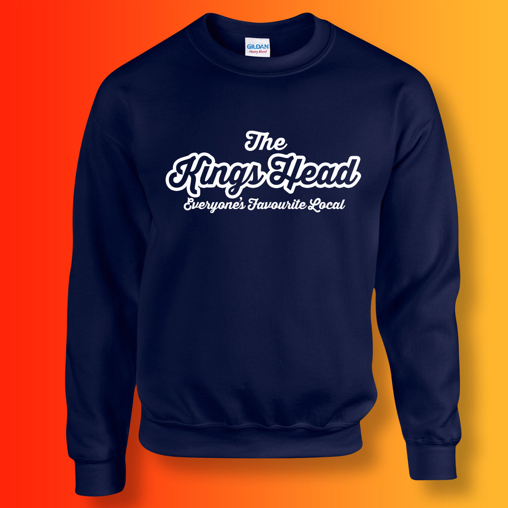 Kings Head Sweater with Favourite Local Design Navy