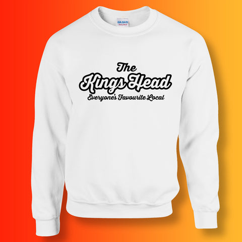 Kings Head Sweater with Favourite Local Design White