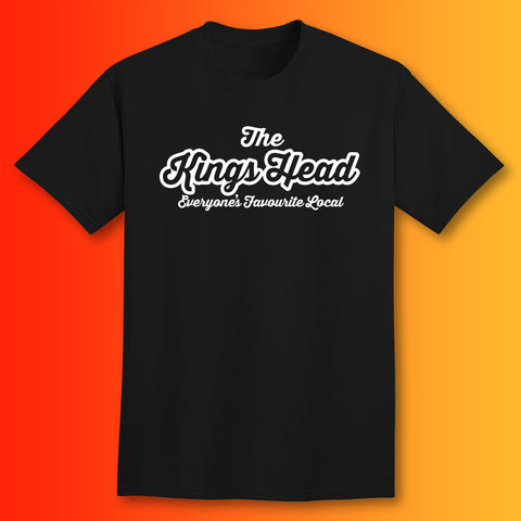 Kings Head T-Shirt with Favourite Local Design Black