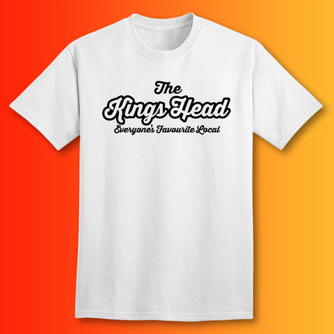 Kings Head T-Shirt with Favourite Local Design White