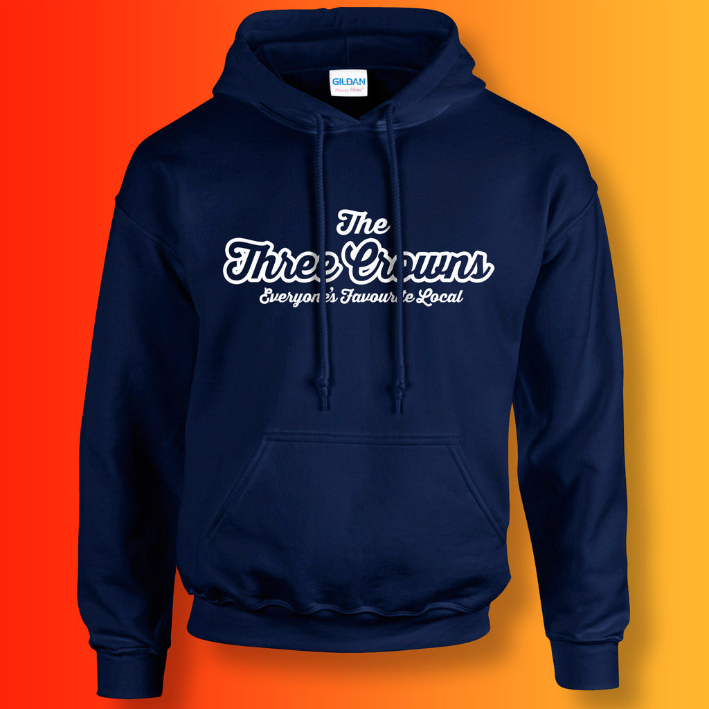 Three Crowns Everyone's Favourite Local Hoodie Navy