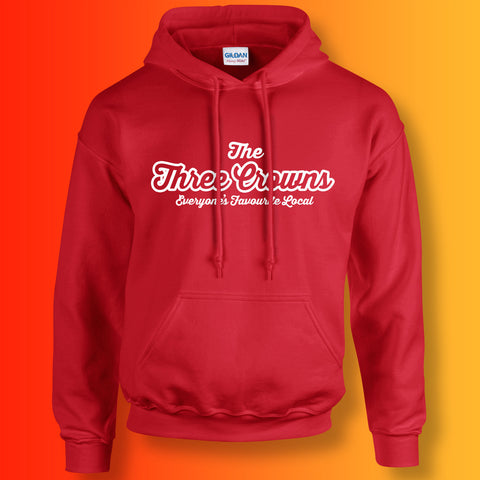 Three Crowns Everyone's Favourite Local Hoodie Red