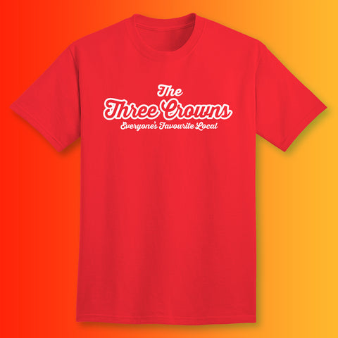 Three Crowns Everyone's Favourite Local T-Shirt Red