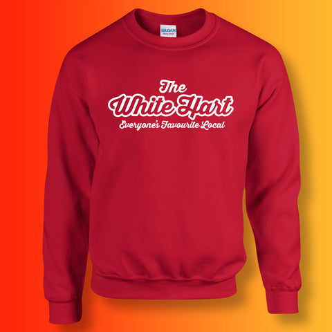 White Hart Everyone's Favourite Local Sweater Red