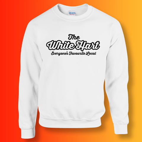 White Hart Everyone's Favourite Local Sweater White