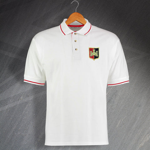Retro Exeter 1972 Embroidered Contrast Polo Shirt