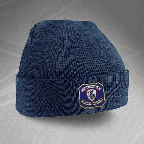 Falkirk Football Beanie Hat Embroidered 1957