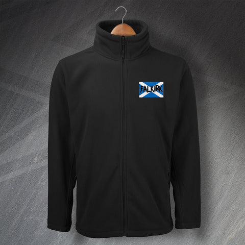 Falkirk Fleece Embroidered Grunge Flag of Scotland