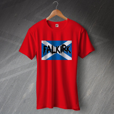 Falkirk T-Shirt Grunge Flag of Scotland