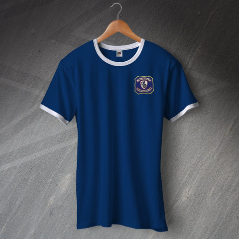 Falkirk Football Shirt Embroidered Ringer 1957