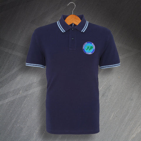 Falkland Islands Veteran Embroidered Tipped Polo Shirt