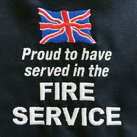 Fire Service Hoodie Embroidered Contrast Proud to Have Served