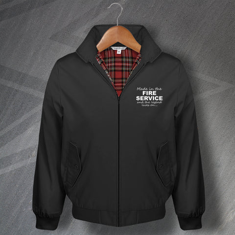 Made in The Fire Service and The Legend Lives On Harrington Jacket
