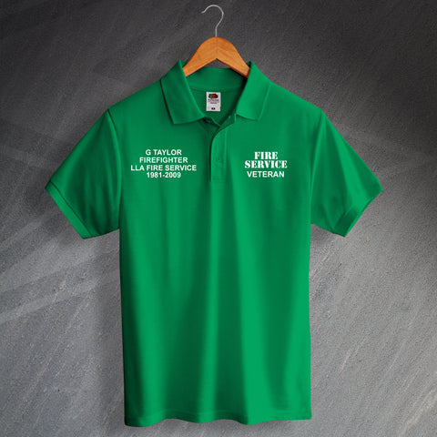 Fire Service Personalised Polo Shirt
