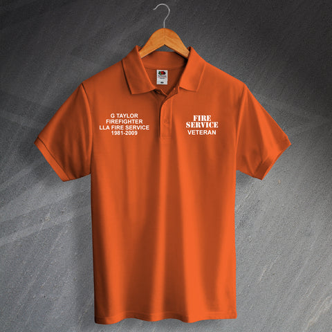 Fire Service Personalised Polo Shirt