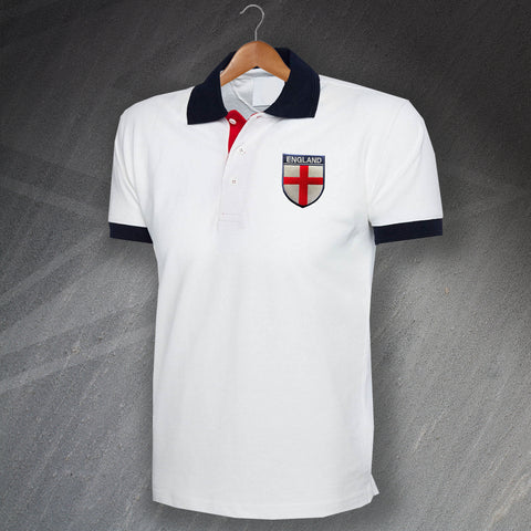 Flag of England Shield Tricolour Polo Shirt