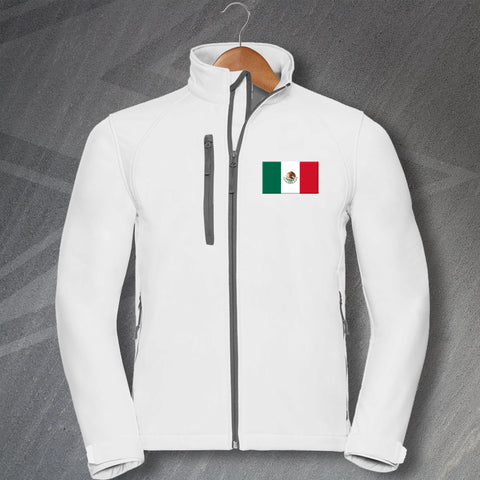 Mexico Jacket Embroidered Softshell Flag of Mexico
