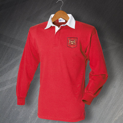 Retro Nottm Forest 1970 Shield Embroidered Long Sleeve Shirt