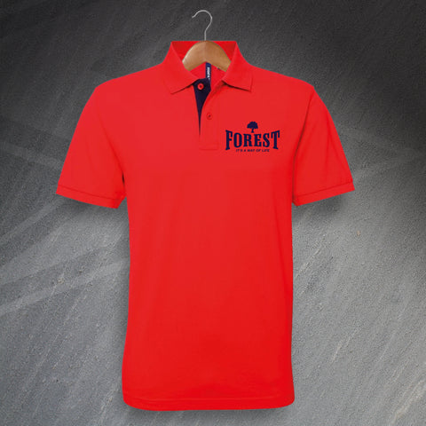 Forest It's a Way of Life Classic Fit Polo Shirt